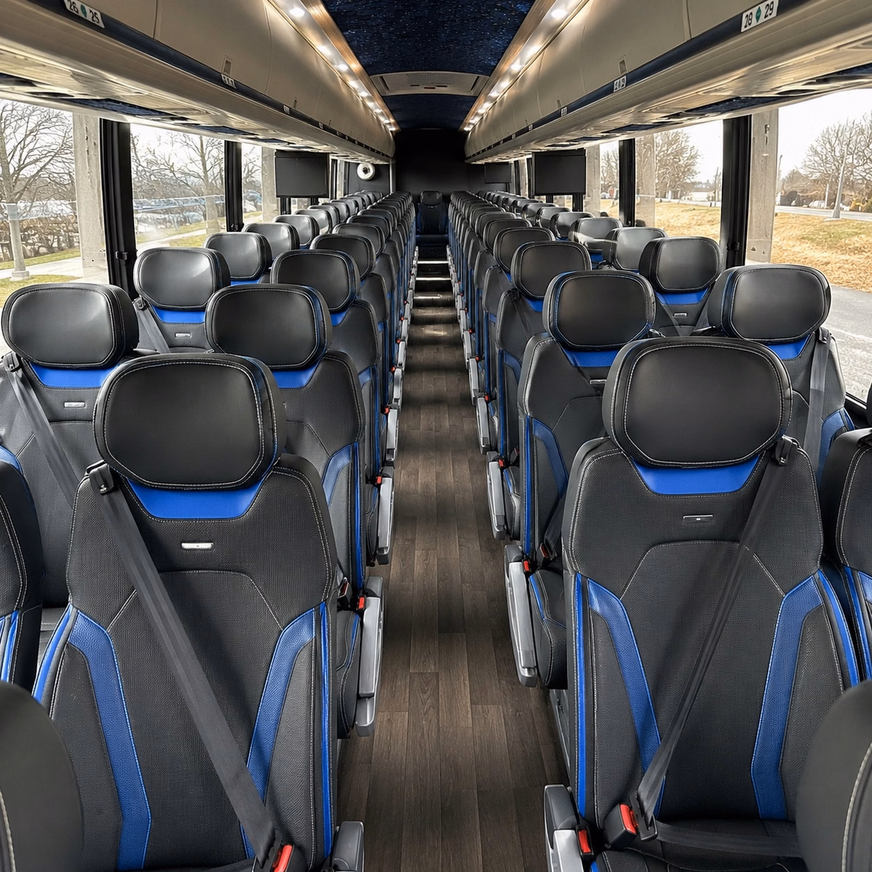 scranton charter bus rental inside