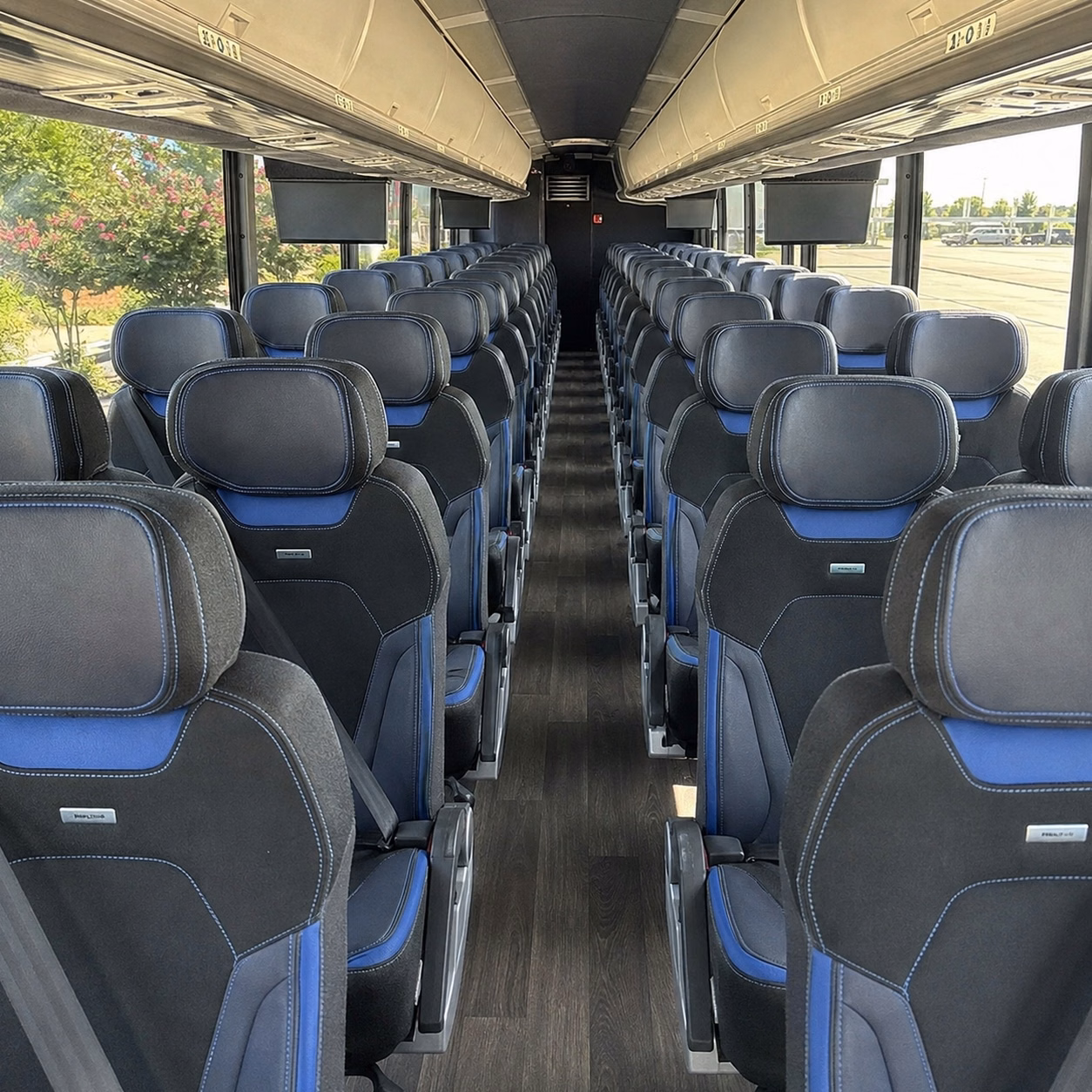 scranton charter bus rental interior